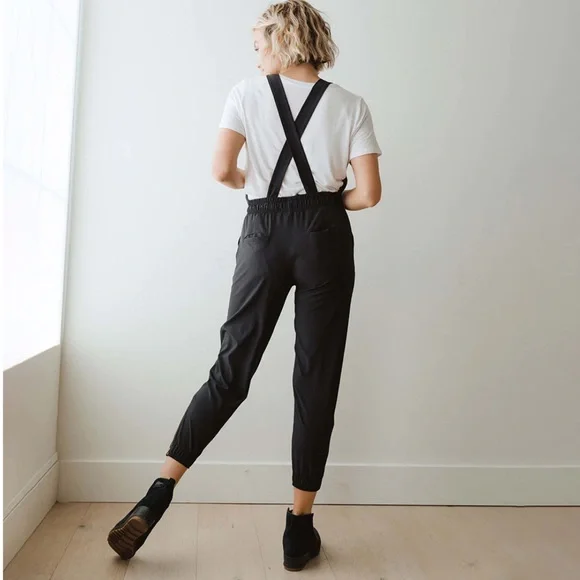 NWOT Albion Fit Black Classic Overall Jumpsuit - Picture 3 of 15